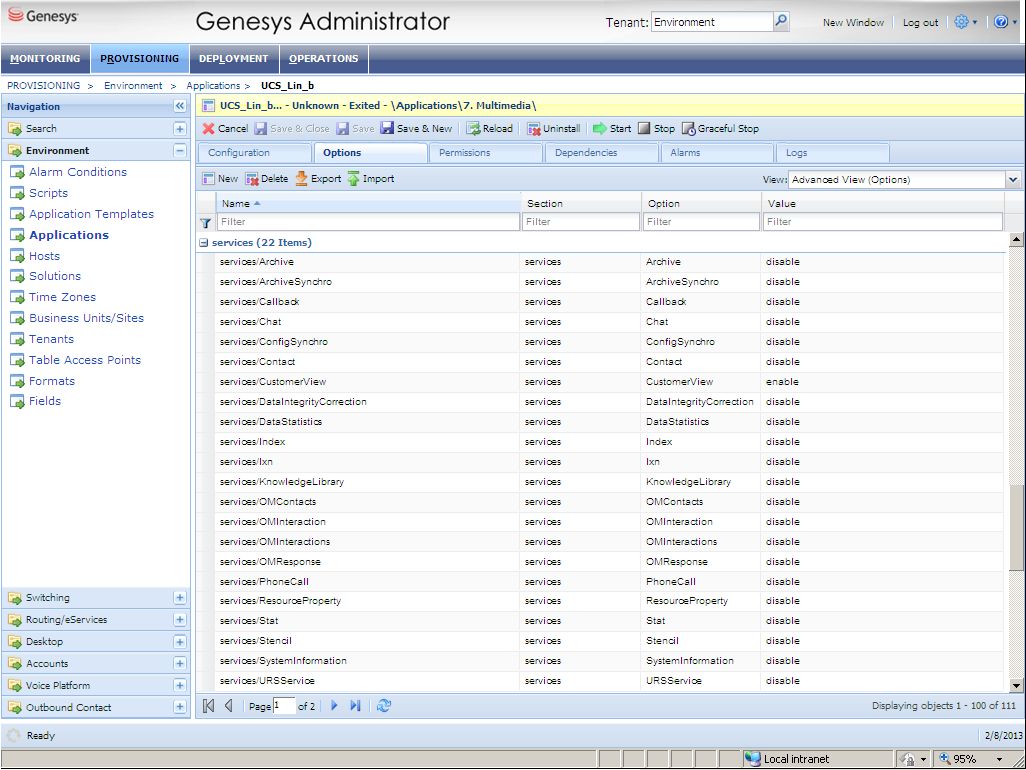 Load balancing configuration in Genesys Administrator