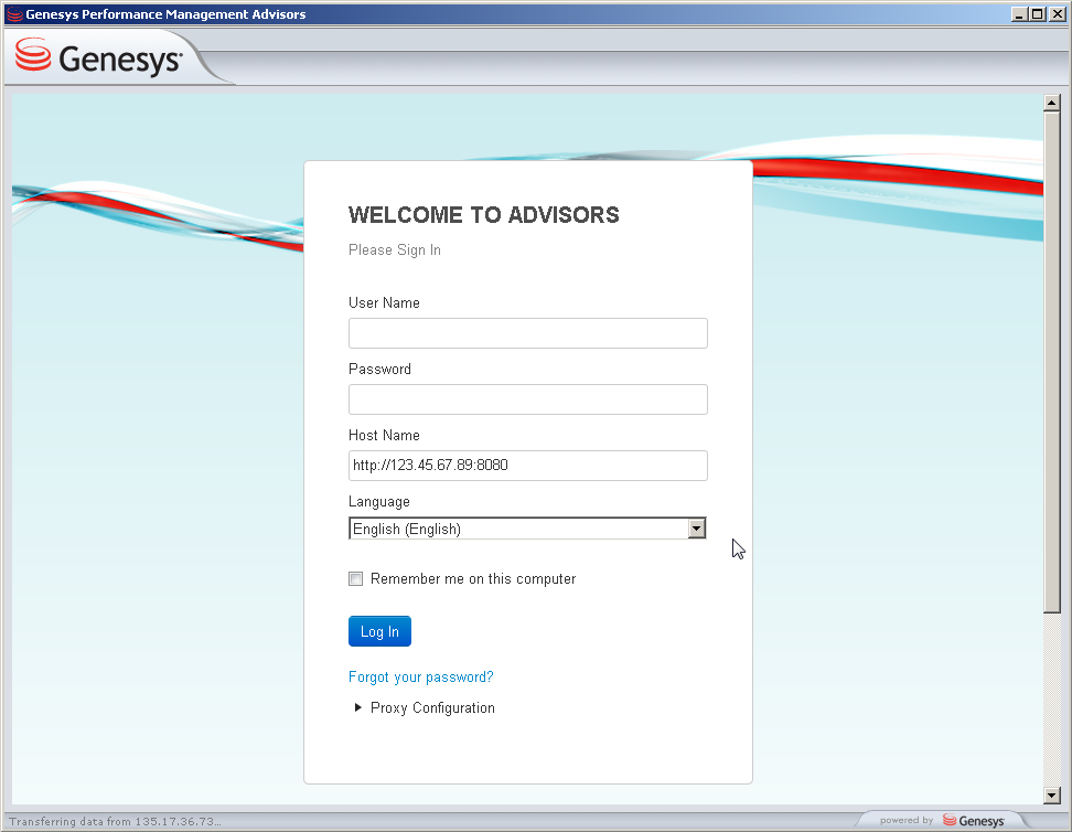 Advisors Login Page