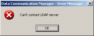 Error Message—LDAP Server is Not Accessible
