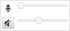 A screenshot of the speaker control with the speaker mute button selected.