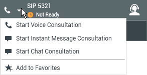 The Chat Consultation menu. It might include the following options: Start Voice Consultation, Start Instant Message Consultation, and Start Chat Consultation.