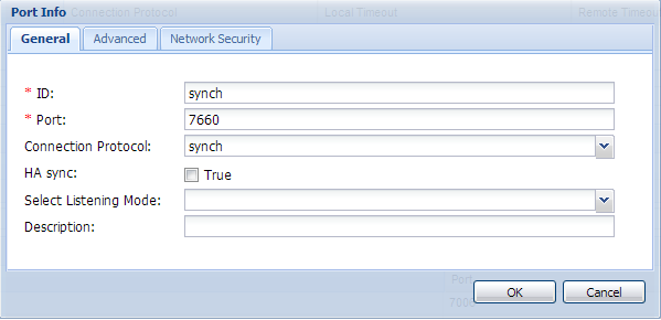 Synch Port Parameters