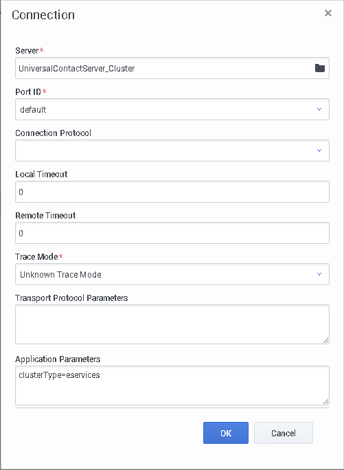 Image of Application Parameter field