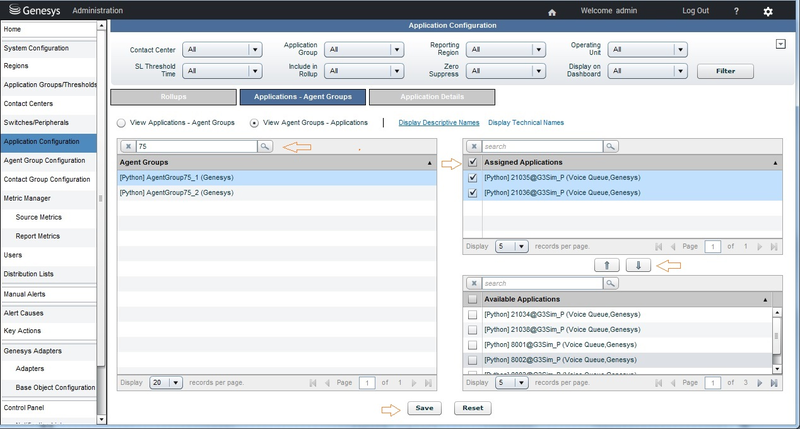 Removing Agent Groups – Moving Applications to the Available Applications pane